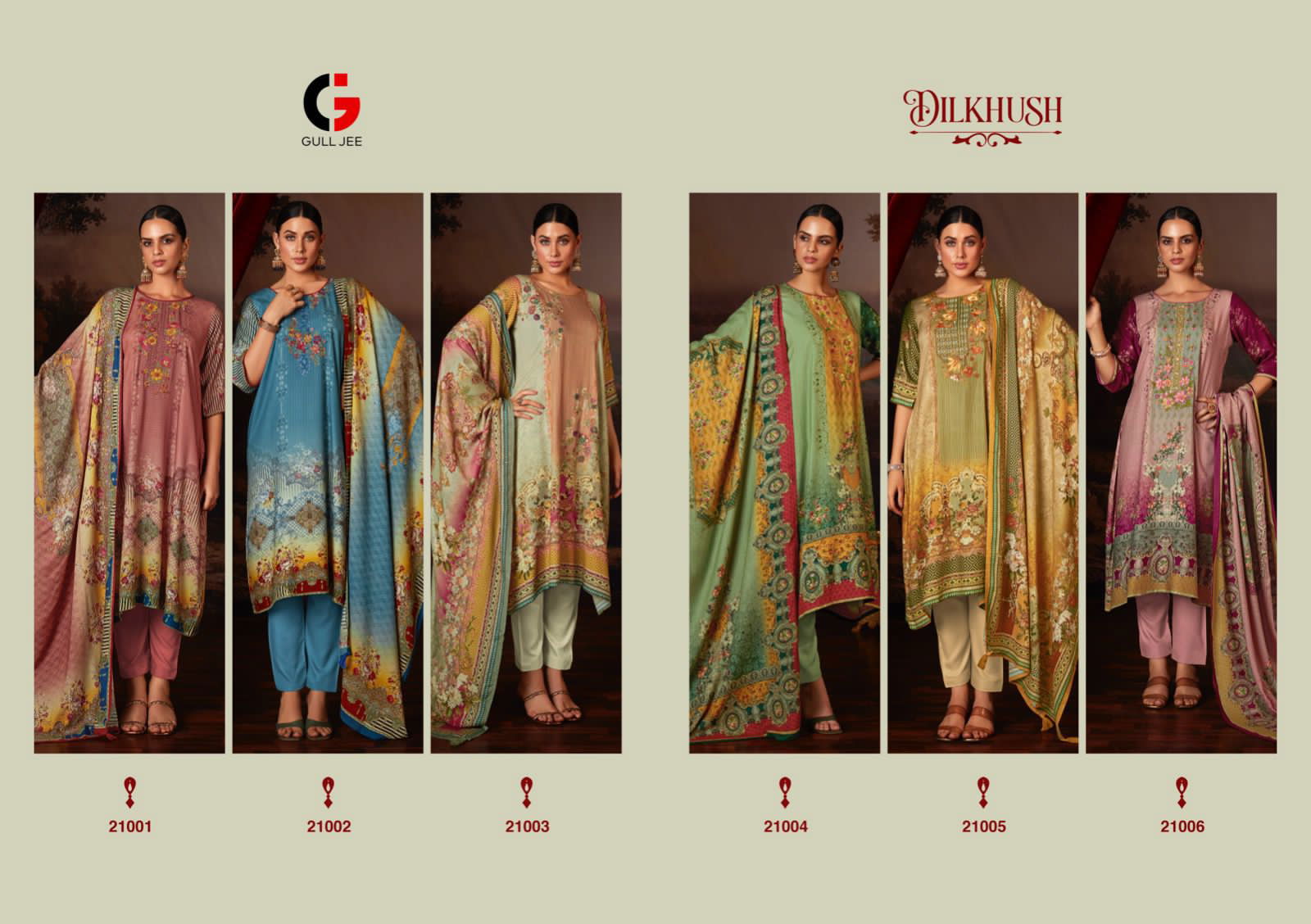 Gull Jee Dilkhush Pashmina Printed Salwar Kameez Catalog